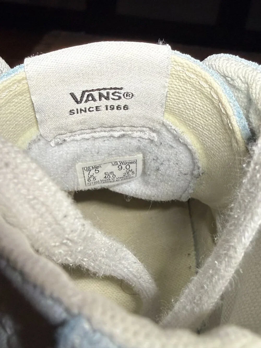 Light blue vans